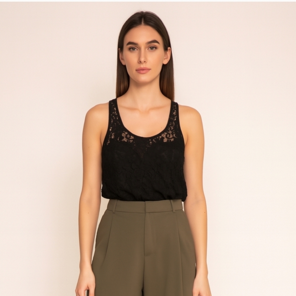 Wilfred Black Lace Tank Top